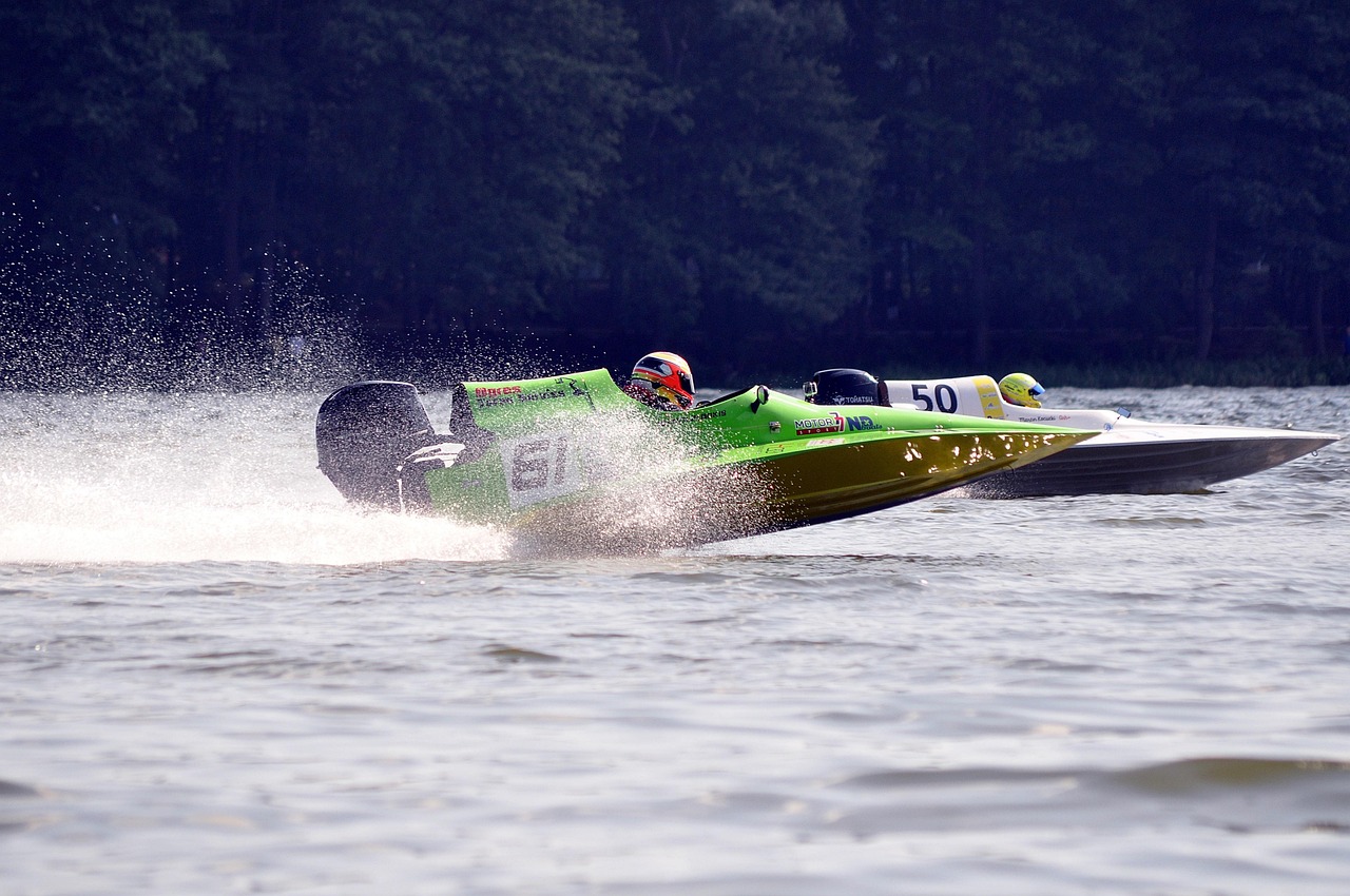 motorboat, water, games, sport, speed, racing, nature, wave, players