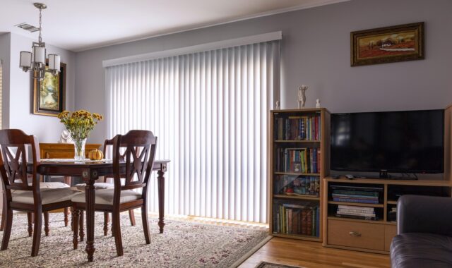 home interior, vertical blinds, sliding door, blinds, window treatment, home, interior, house, traditional look, classic look, room, furniture, house interior, living, table, decor, floor, sofa, tv, gray wall, hardwood floor, persian carpet, carpet, cozy, decoration, vertical blinds, vertical blinds, blinds, blinds, blinds, blinds, blinds, carpet, carpet