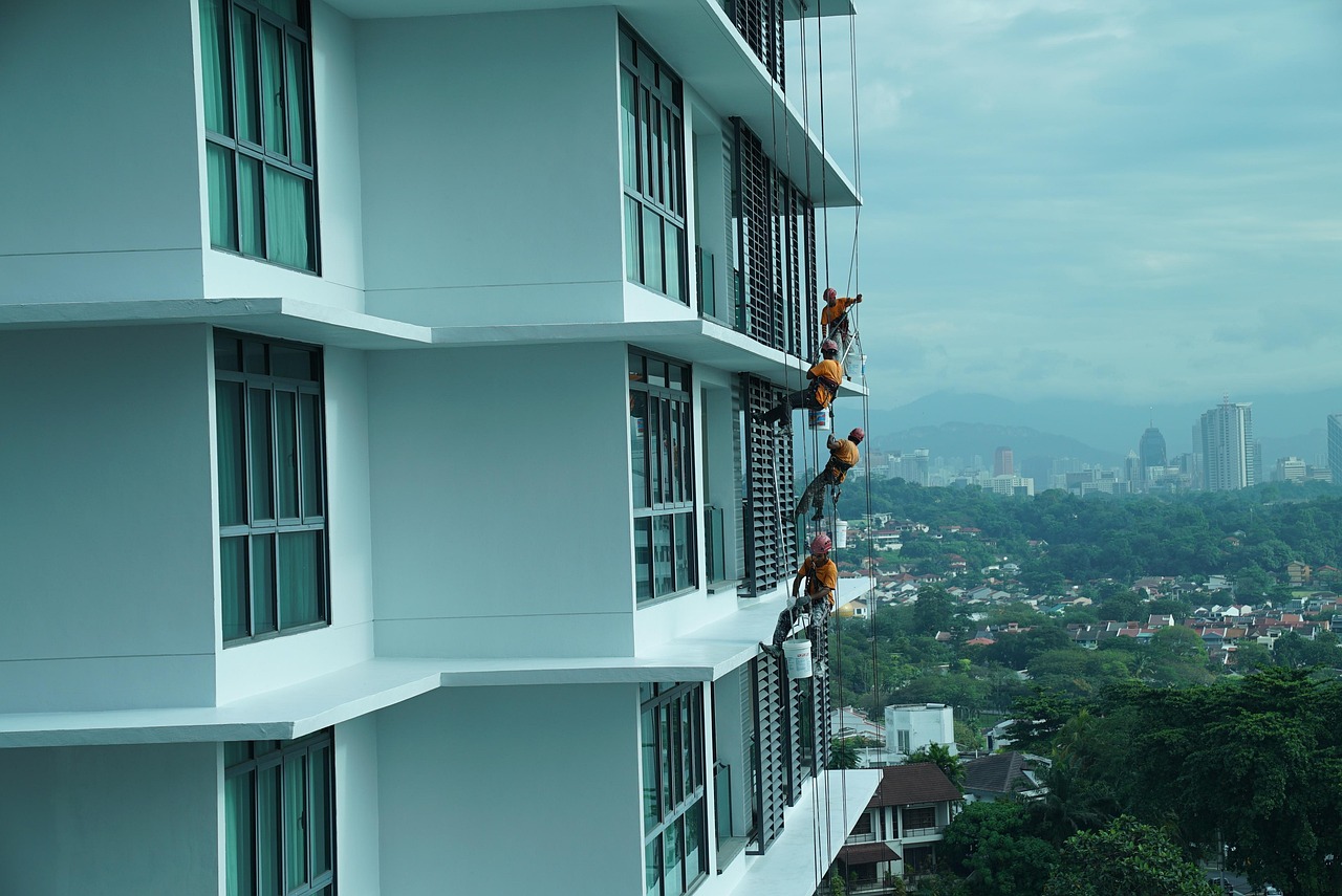 building maintenance, job in the air, safety first, painting facade, brave workers, skyscraper homes, building maintenance, building maintenance, building maintenance, building maintenance, building maintenance, safety first