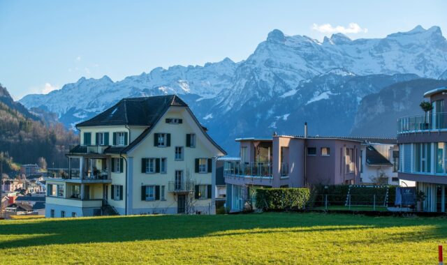 switzerland, brunnen, february, winter, landscape