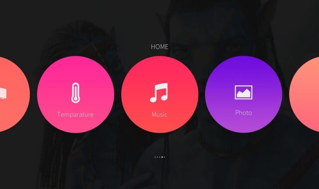 ui, circle, tv menu